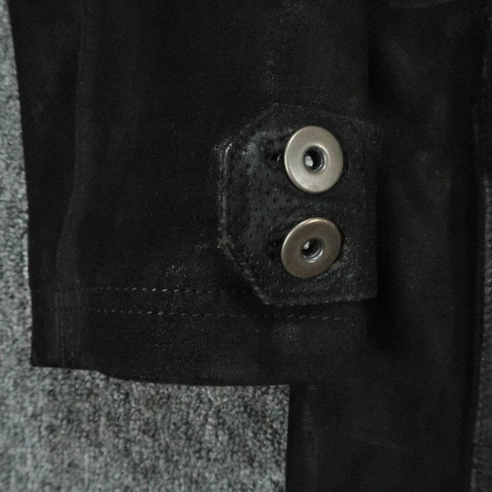 Territory Ahead Jacket Mens XXL Black Franklin Leather Suede Wool Lined Chore